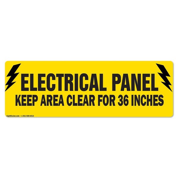 Signmission Electrical Panel 18in Non-Slip Floor Marker, 6PK, 16 in L, 16 in H, FD-2-R-16-6PK-99851 FD-2-R-16-6PK-99851